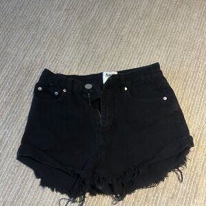Princess Polly Black Jean Shorts - sz 0